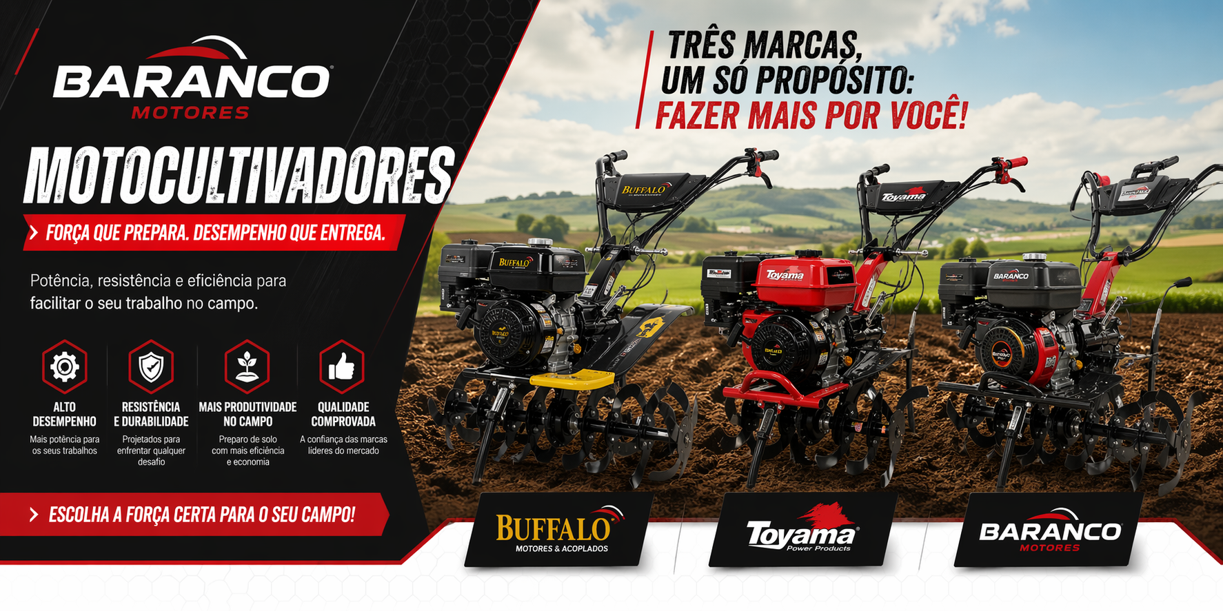 Motocultivadores e Tratoritos Profissionais