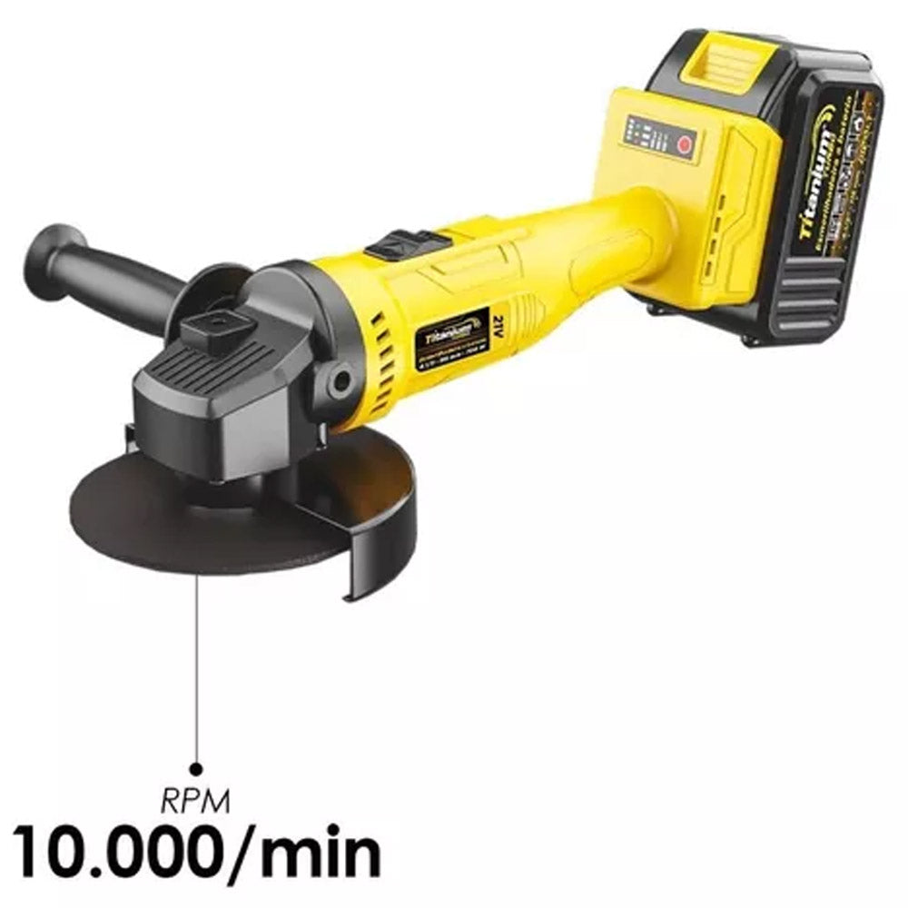 Esmerilhadeira Angular Intercambiável à Bateria 21V 4.1/2" Bivolt Titanium