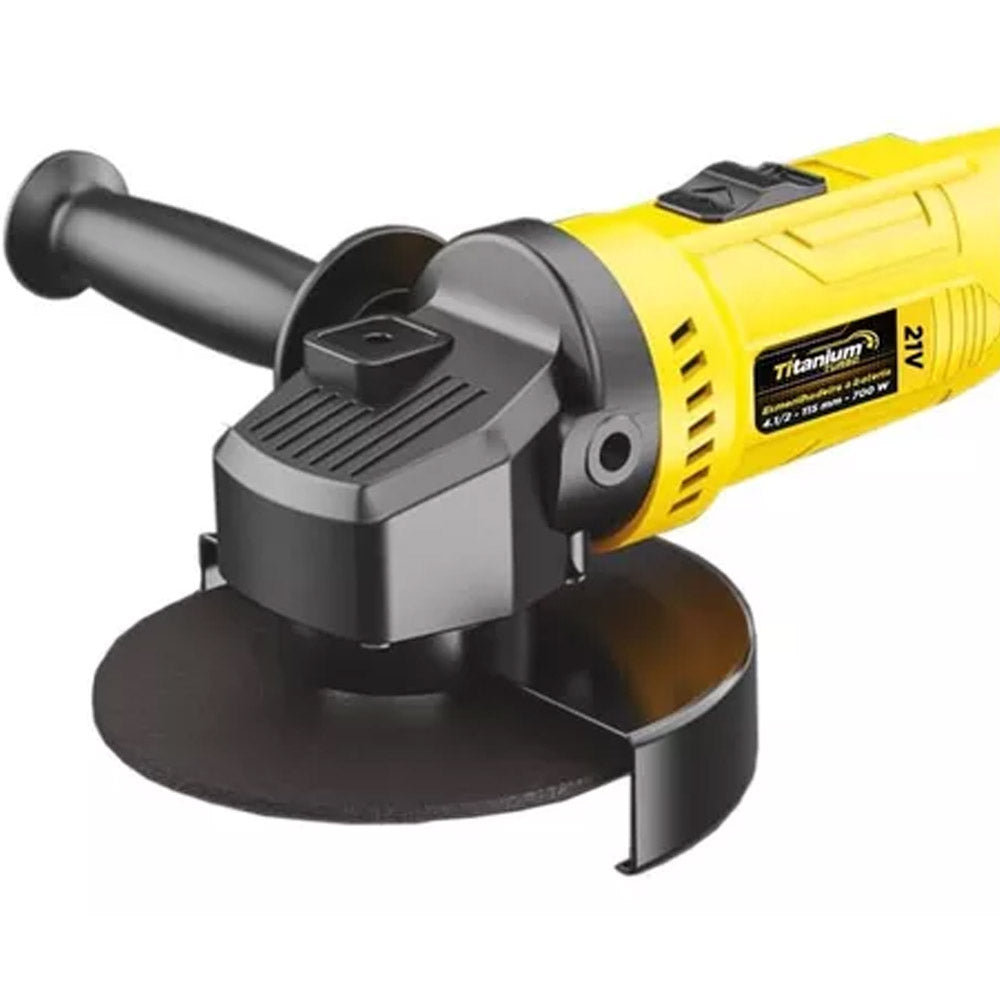 Esmerilhadeira Angular Intercambiável à Bateria 21V 4.1/2" Bivolt Titanium