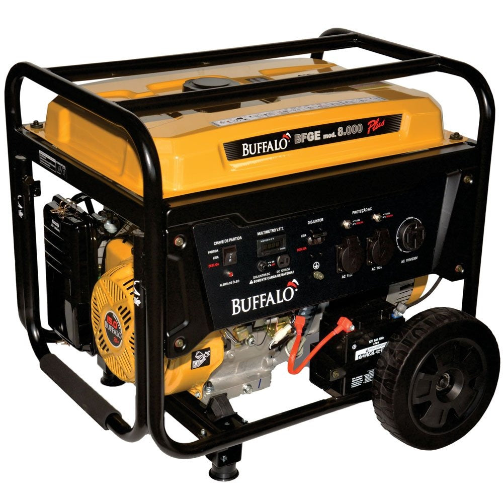 Gerador de Energia À Gasolina Buffalo Bfge 8.000 Plus 8kva Partida Elétrica 110/220v