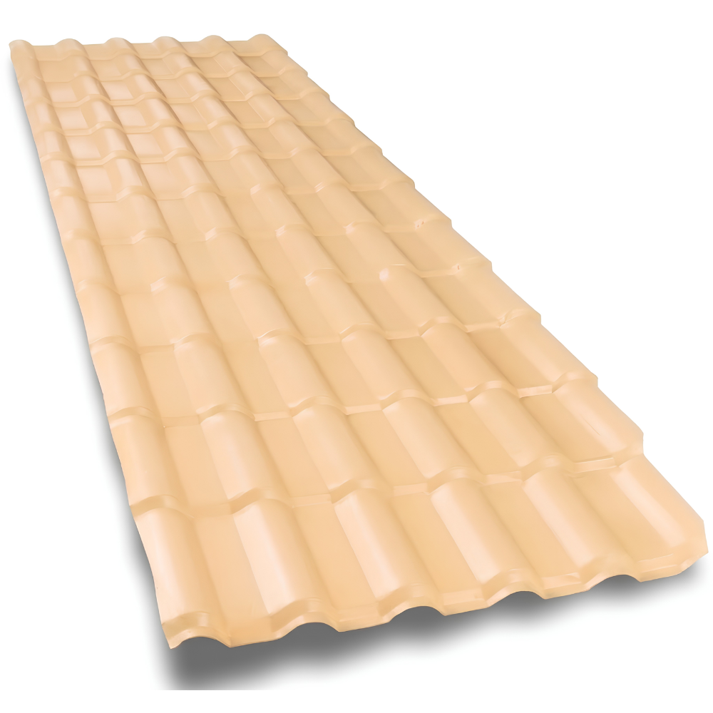 Telha PVC Plan Colonial Muke Tools Marfim 241x88cm 6 Ondas 1,5mm