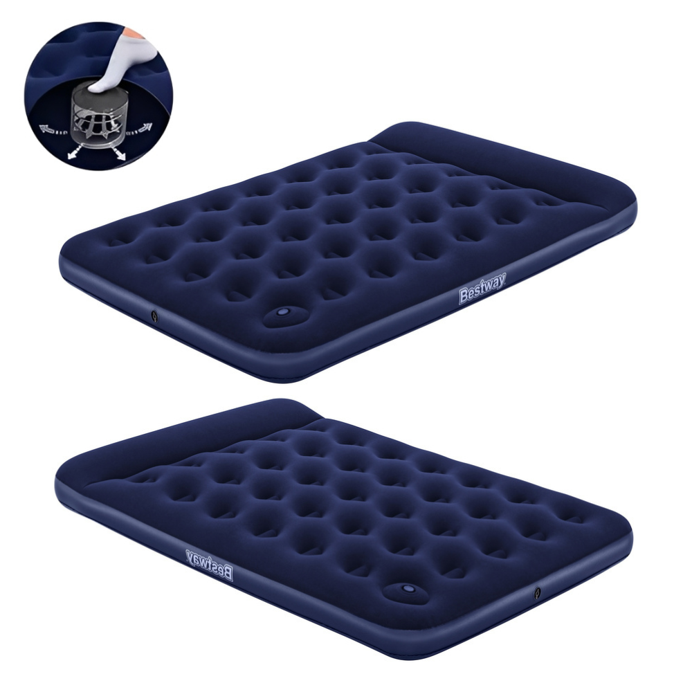 Kit 2 Colchões Infláveis Casal Full 191x137x28cm com Bomba Interna Bestway