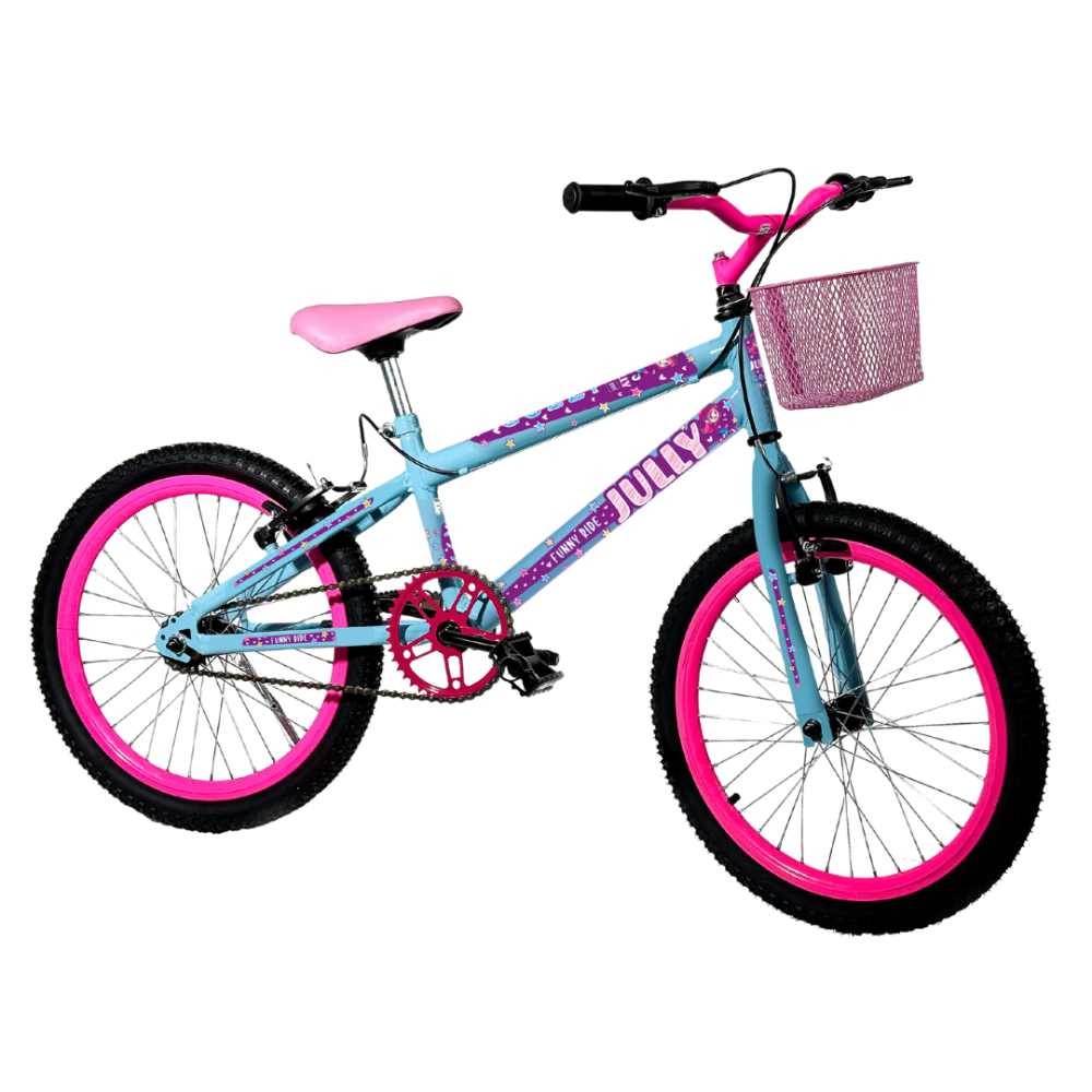 Bicicleta Infantil Aro 20 Colli Jully Com Cestinha e Freios V-Brake