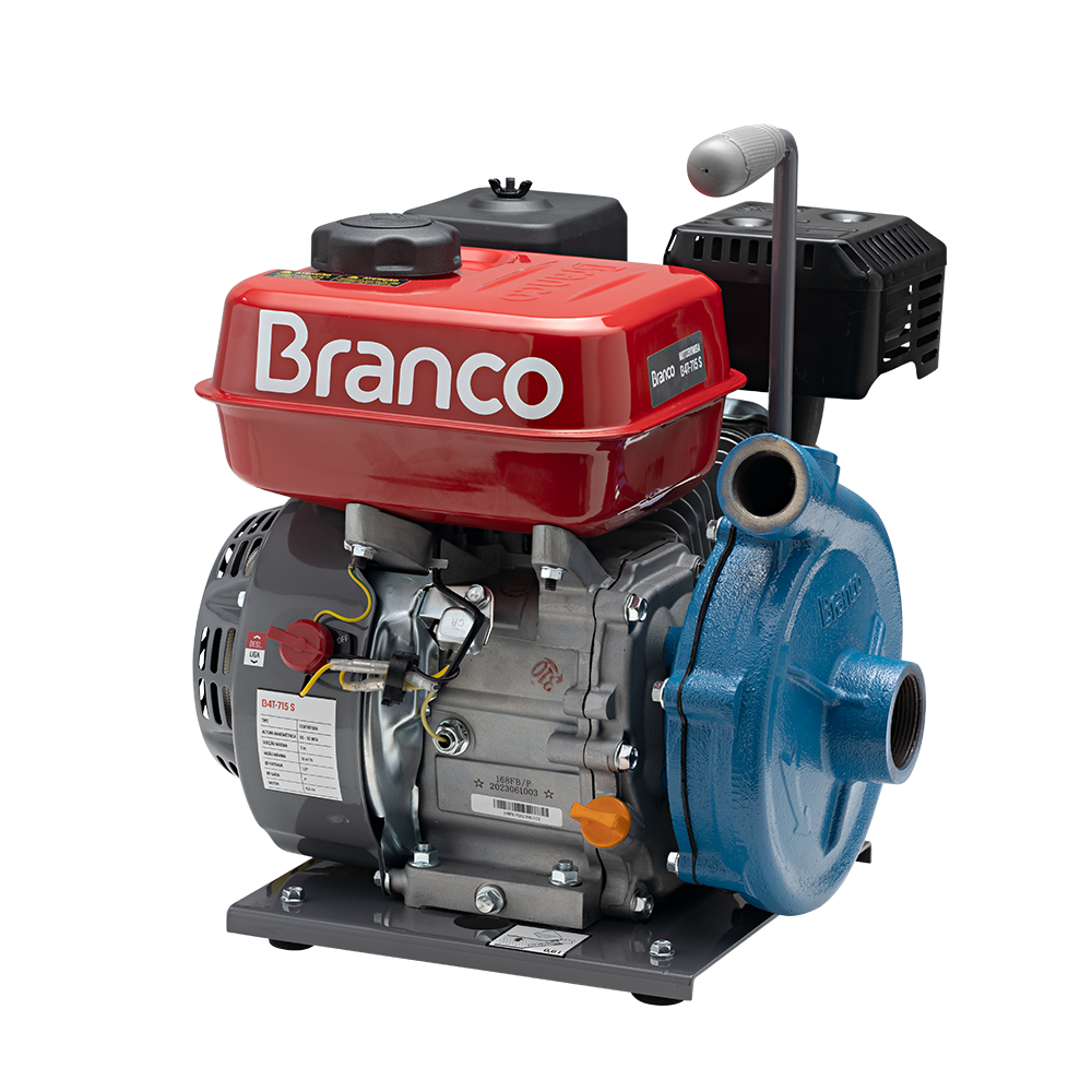 Motobomba Centrífuga a Gasolina 6.5CV 1,5x1pol 4T Partida Manual B4T-715S Branco
