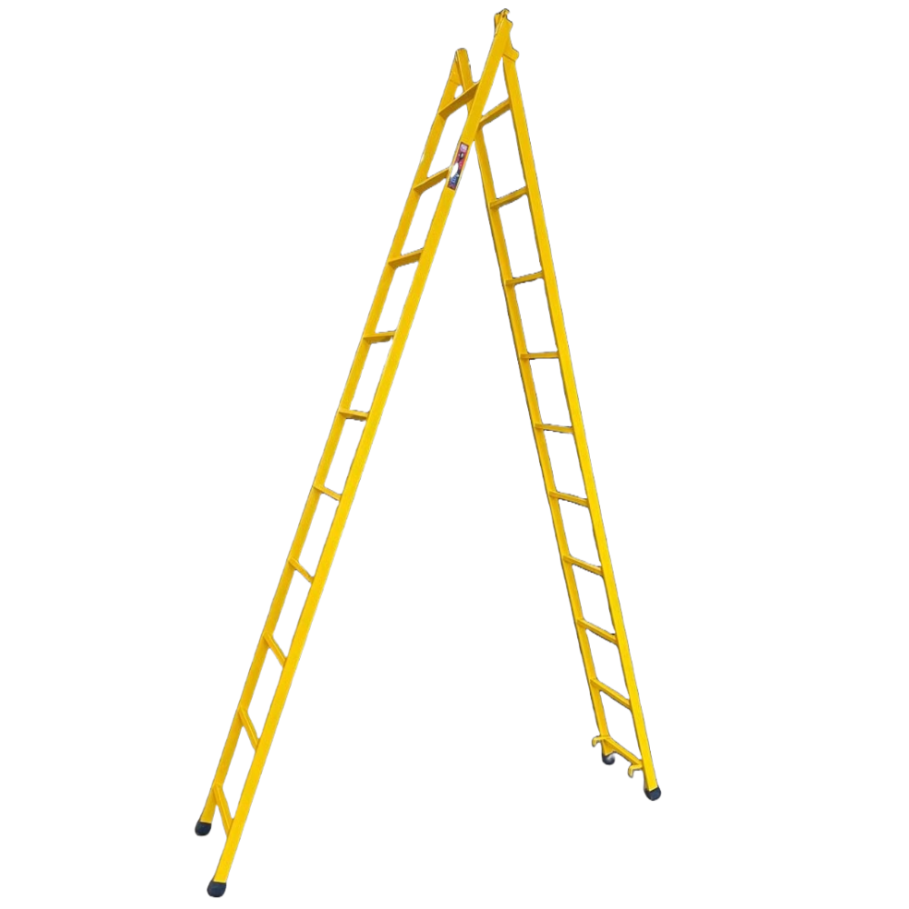 Escada Extensiva 10/20 Degraus 5,25 metros Multifuncional 3 em 1 em Aço