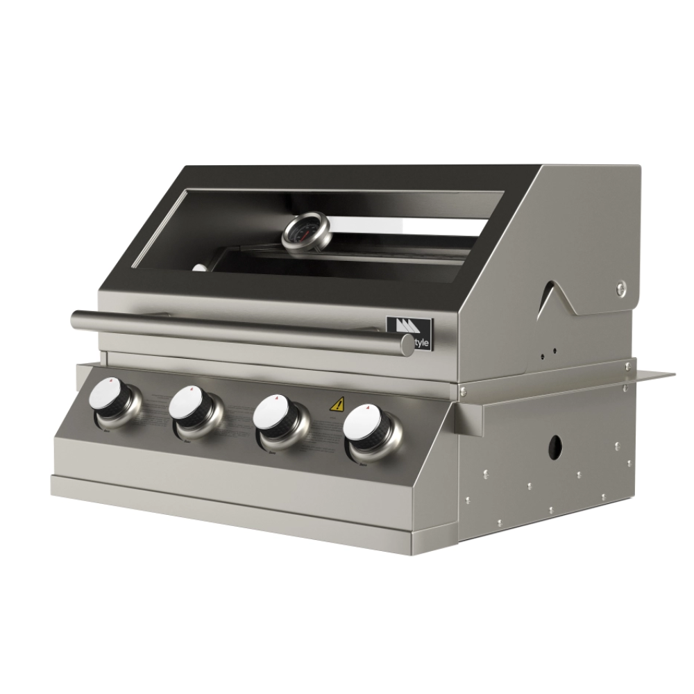 Churrasqueira a Gás para Embutir 4 Queimadores Gourmet Inox Mimo Style