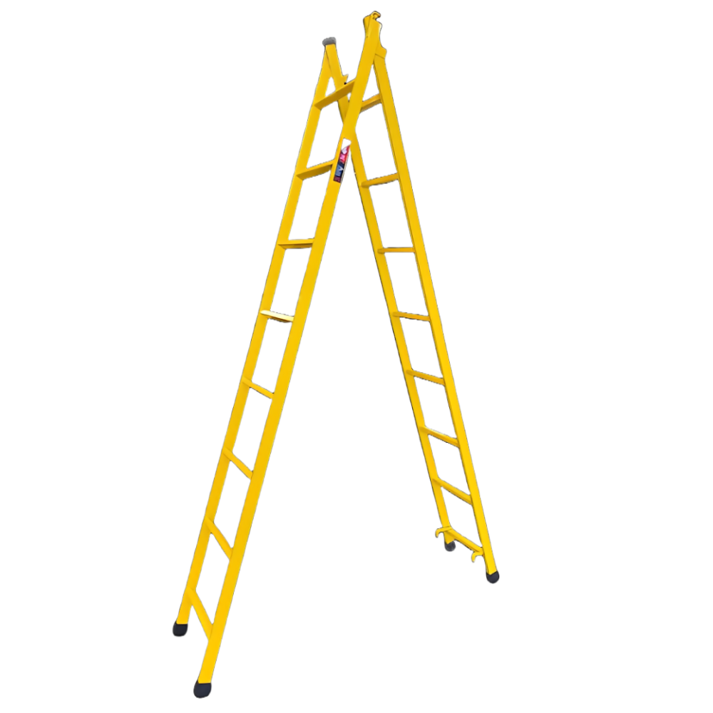 Escada Extensiva 8/16 Degraus 4,10 metros Multifuncional 3 em 1 em Aço