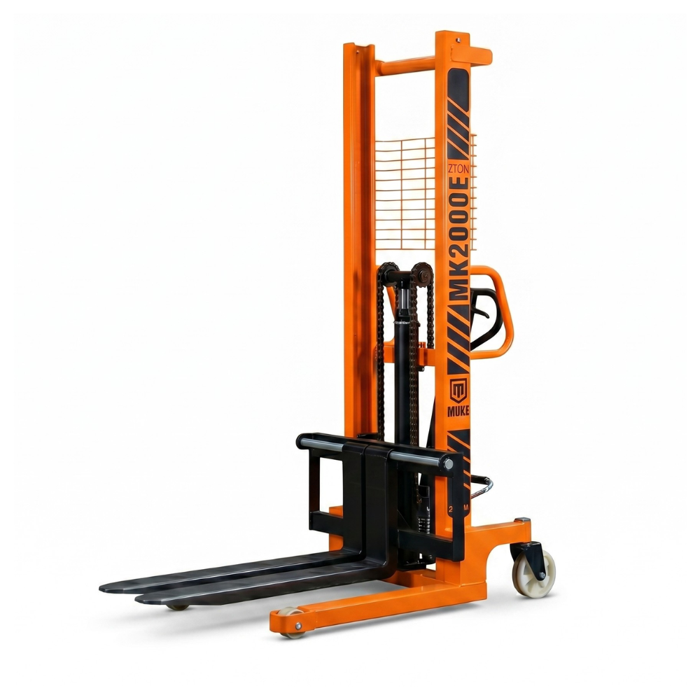 Empilhadeira Manual Hidráulica 2 Ton 1,6m MKE2000 com Garfos Ajustáveis para Paletes Muke Tools
