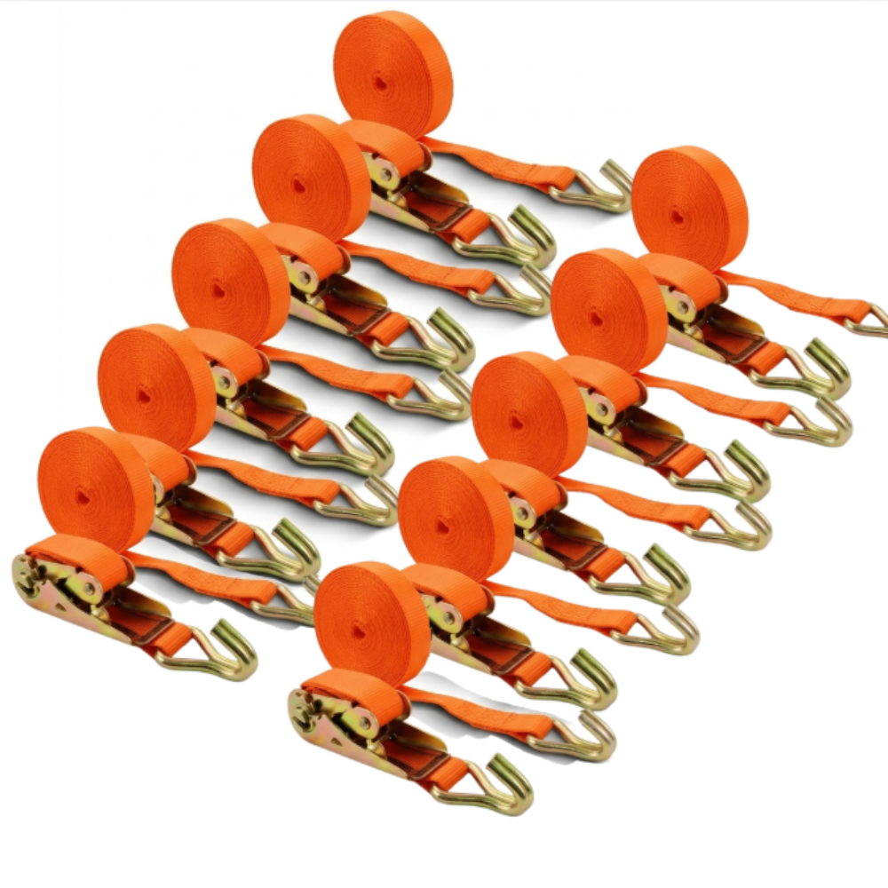 Kit 10 Cintas com Catraca para Amarração de Carga 0,8 Tonelada 4,5 Metros Muke Tools