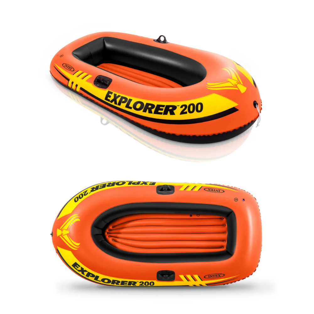 Bote Inflável Explorer 200 com Remos e Bomba Manual Intex