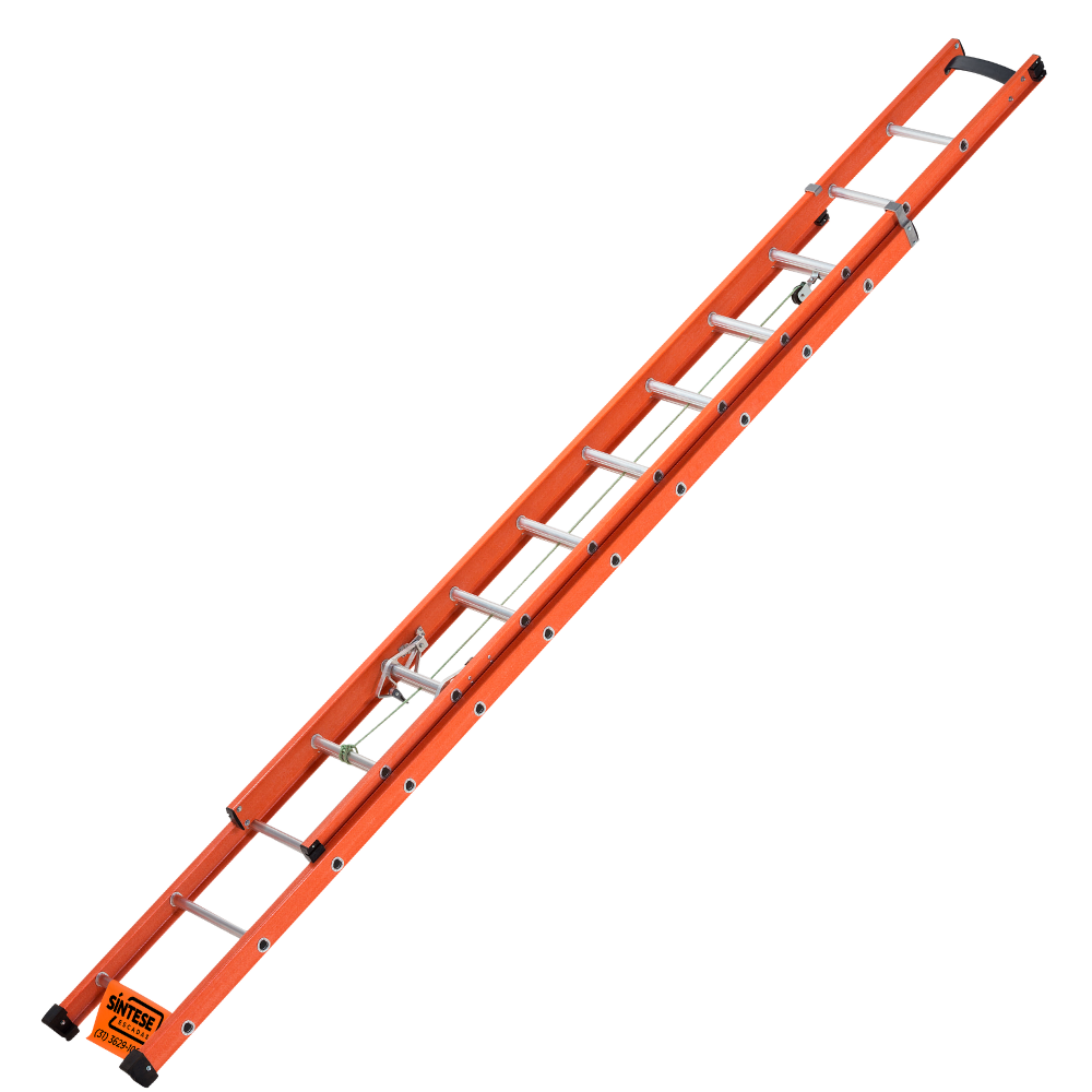 Escada de fibra de vidro extensível 3,60m x 6m 21 degraus SINTESE