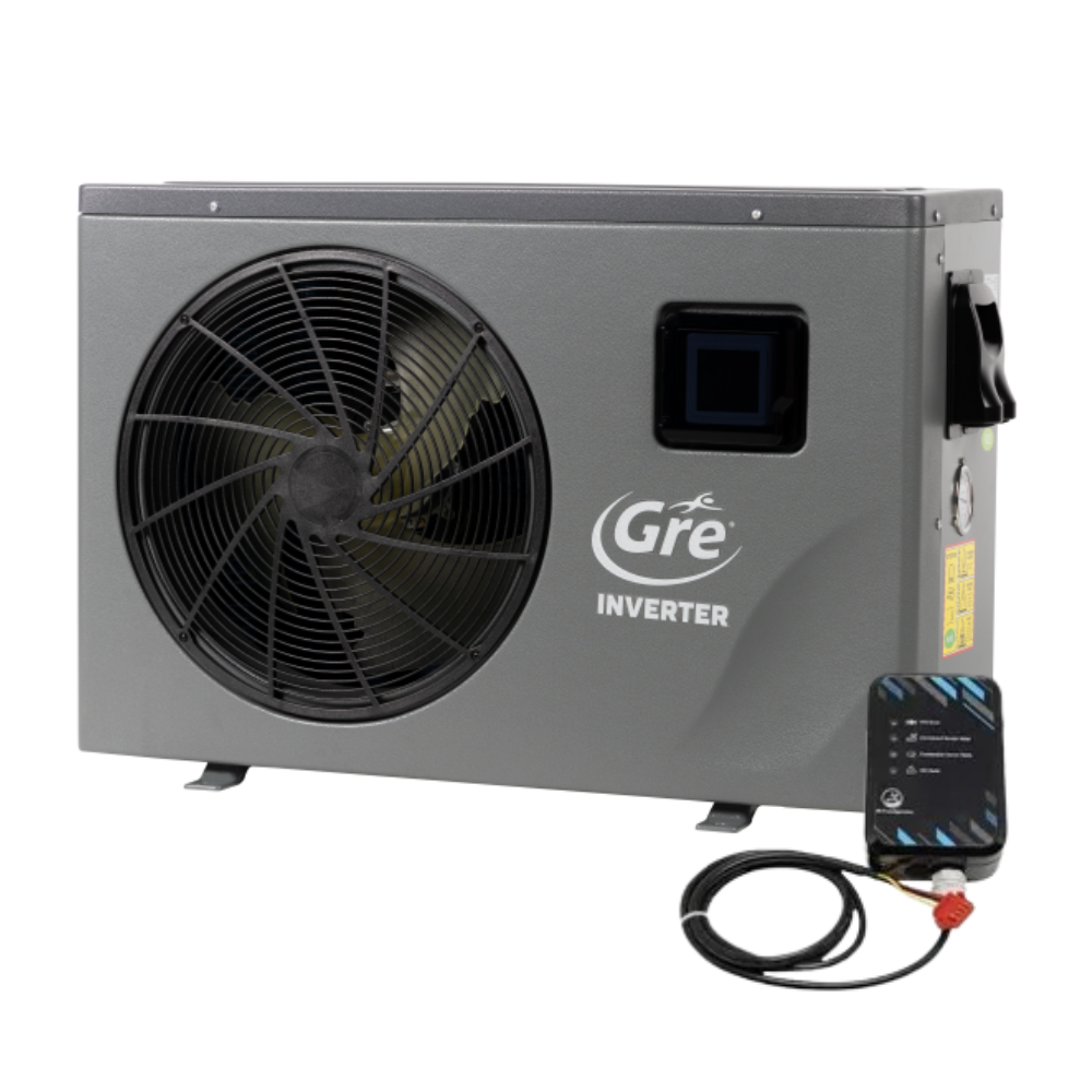 Bomba Trocador De Calor GRE14 Inverter 45.000 Btus Aquecimento Piscinas Até 69.000 Litros