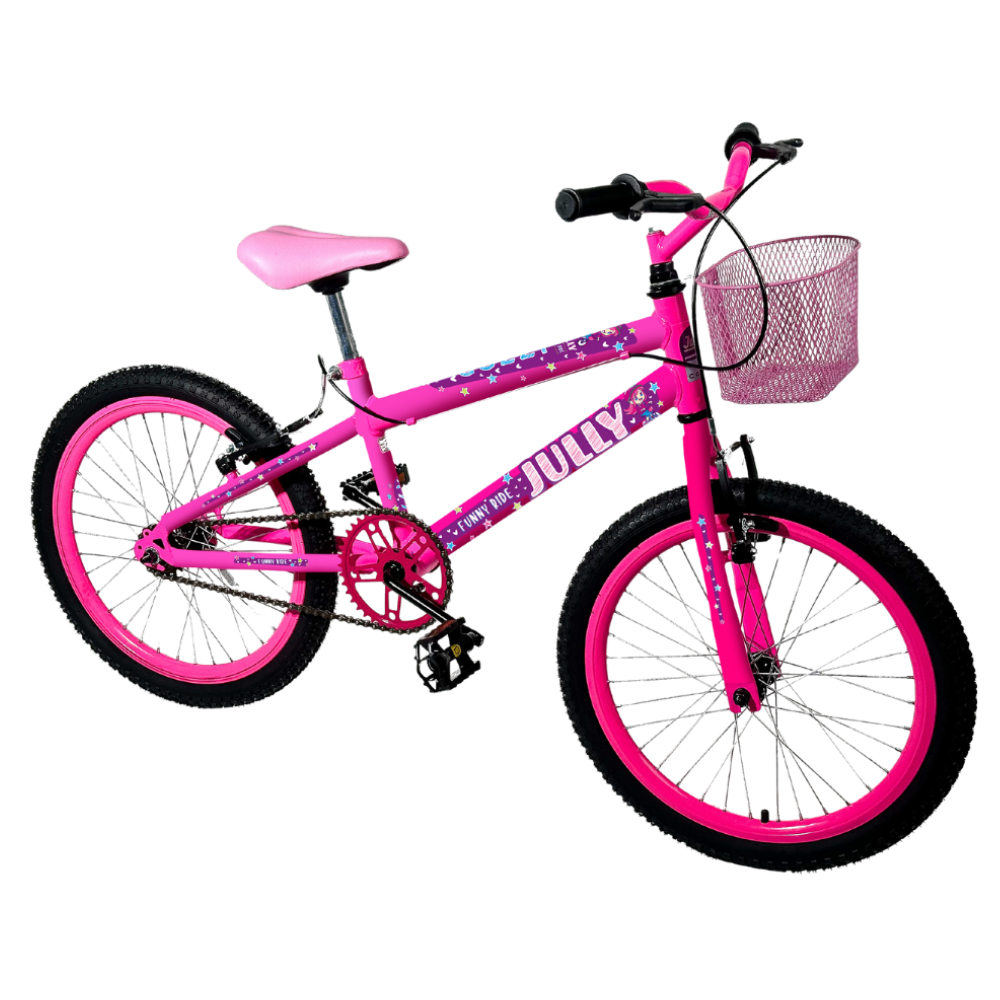 Bicicleta Infantil Aro 20 Colli Jully Com Cestinha e Freios V-Brake