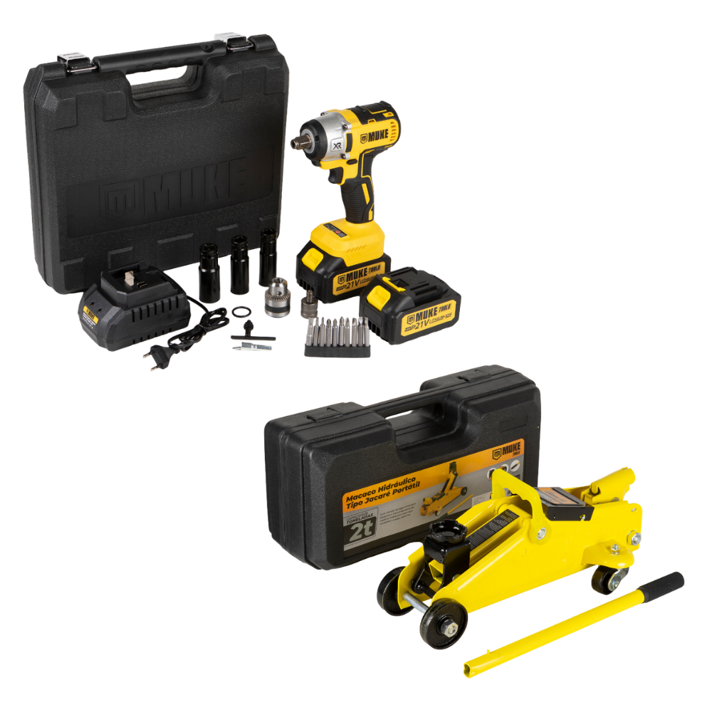 Chave de Impacto 21V Brushless Com Macaco Jacaré 2T Muke Tools