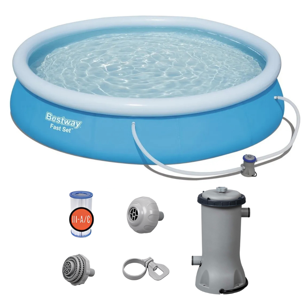 Piscina Inflável Bestway Fast Set 5.377 Litros 3,66m com Bomba Filtrante 127V