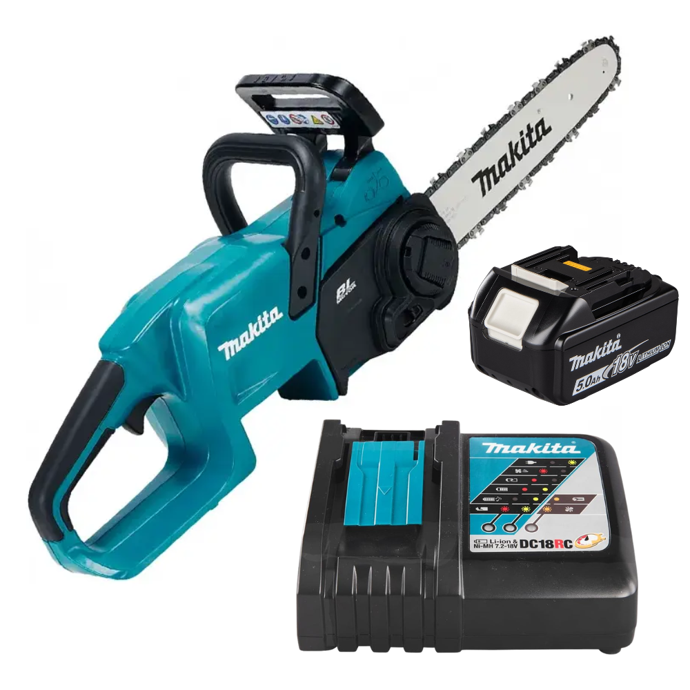 Motosserra Makita DUC307Z 18V Brushless 30cm Com Bateria 5Ah e Carregador Bivolt