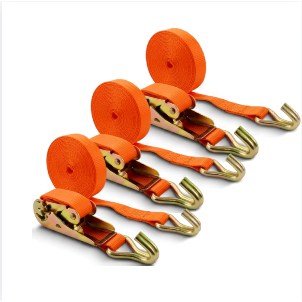 Kit 3 Cintas com Catraca para Amarração de Carga 0,8 Tonelada 4,5 Metros Muke Tools