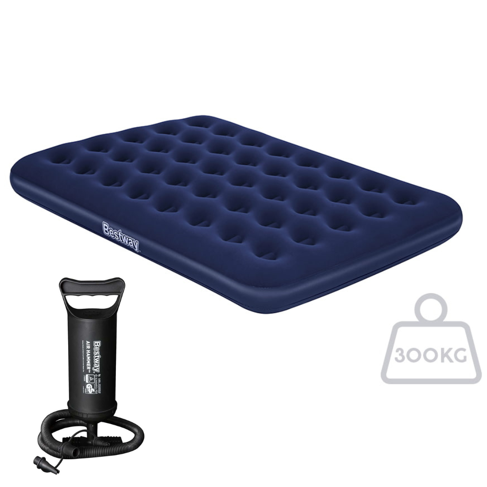 Colchão Inflável Casal Full 191x137x22cm 300kg Bestway com Bomba Manual