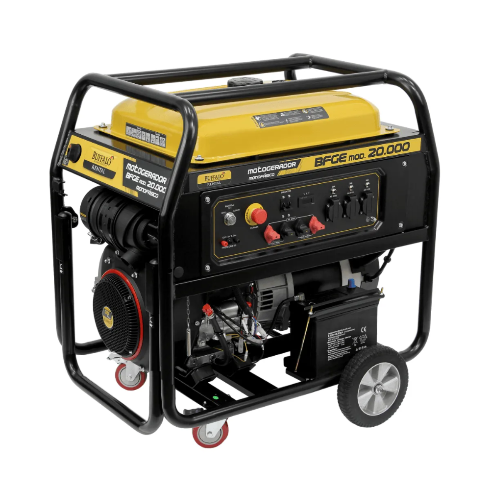 Gerador a Gasolina Partida Elétrica 35HP BFGE 20.000 19kVa Monofásico Buffalo