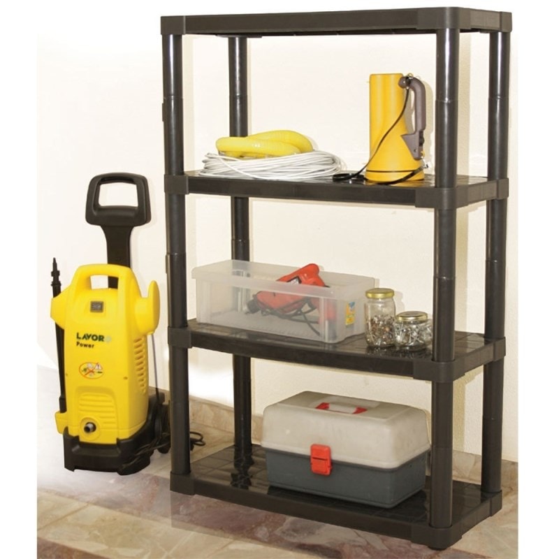 Estante Modular com 4 Prateleiras Preta Antares
