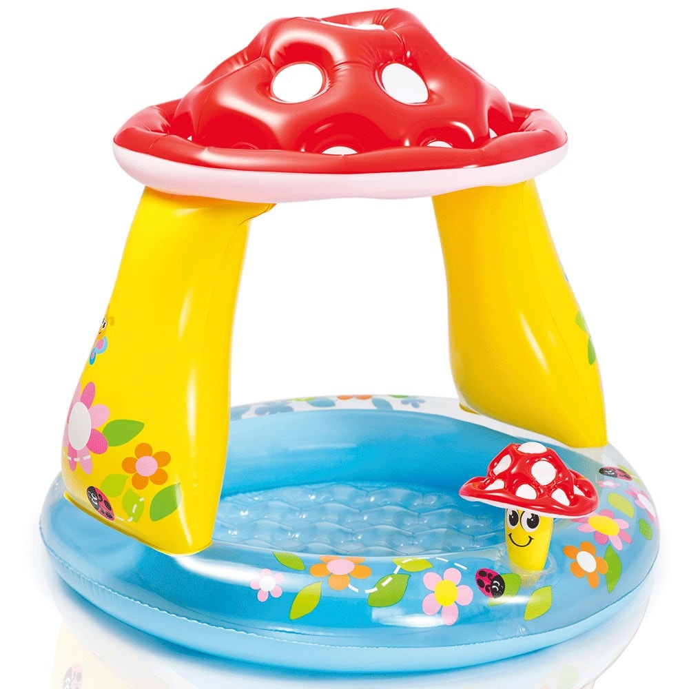 Piscina Infantil Cogumelo Divertido 45l com Cobertura Intex
