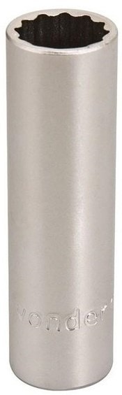 Soquete Estriado Longo com Encaixe de 1/2, Medida 12 Mm,vonder
