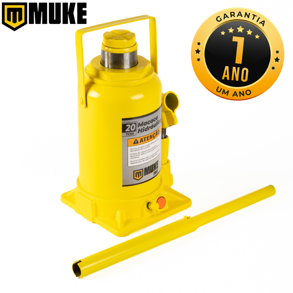 Macaco Hidráulico Tipo Garrafa 20 Toneladas Muke Tools