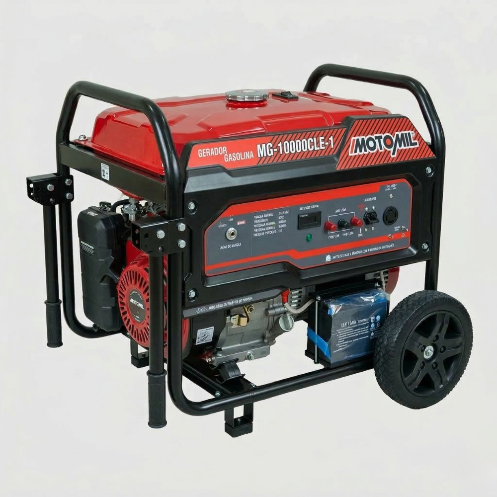 Gerador de Energia a Gasolina Partida Elétrica 15HP/CV MG-10000CLE-1 Monofásico Motomil