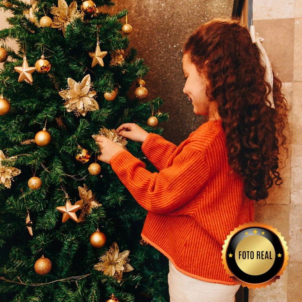 Árvore de Natal Pinheiro 2,10m com 1150 Galhos – Super Cheia, Realista, Fácil de montar