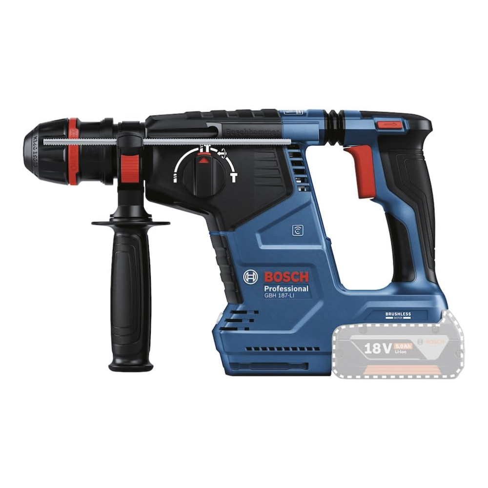 Martelete Rompedor a Bateria 18V GBH 187-LI Brushless SDS Plus Profissional Bosch
