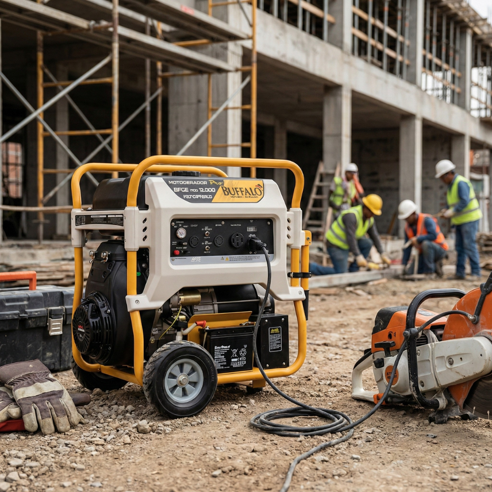 Gerador de Energia Gasolina BFGE 4T 23CV 15KVA 680CC 380V Trifásico com Partida Elétrica Buffalo