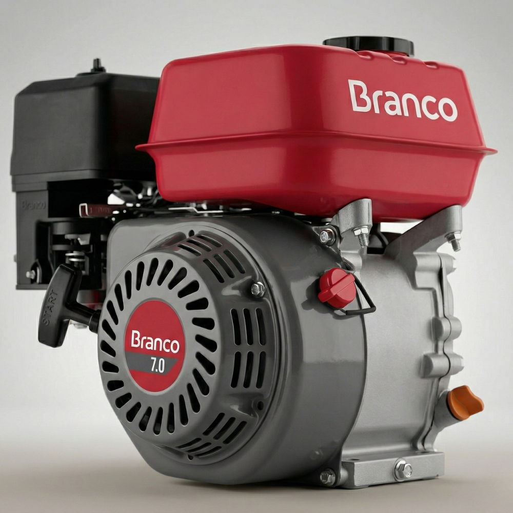 Motor à Gasolina Estacionário 7.0HP 4 Tempos Branco Motores