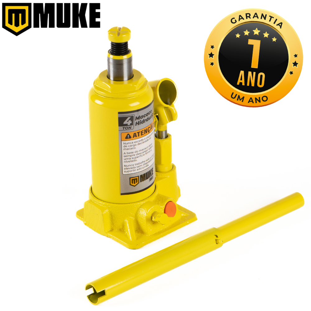 Macaco Hidráulico Tipo Garrafa 4 Toneladas Muke Tools
