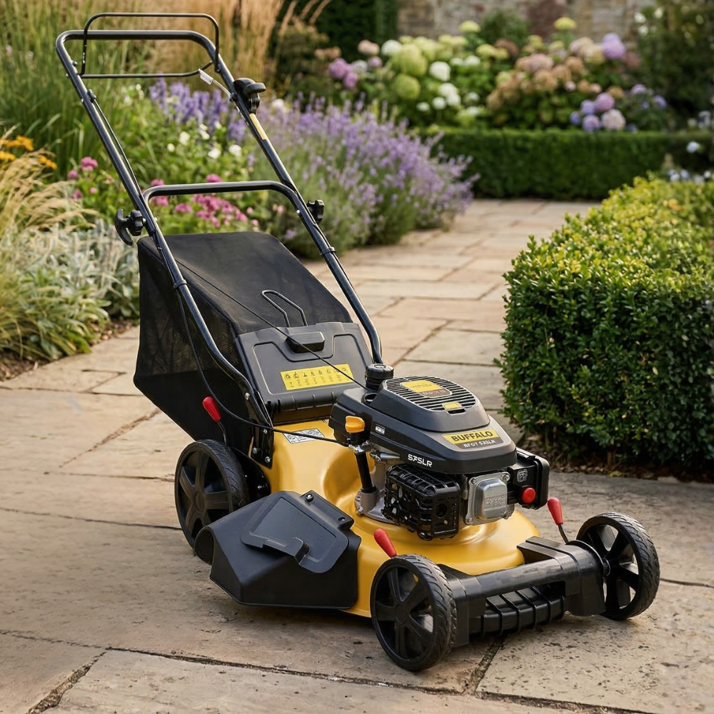 Cortador de Grama Gasolina Tracionado 6.5 HP 196cc Corte 53cm Tração e Recolhedor BFGT53SLR Buffalo