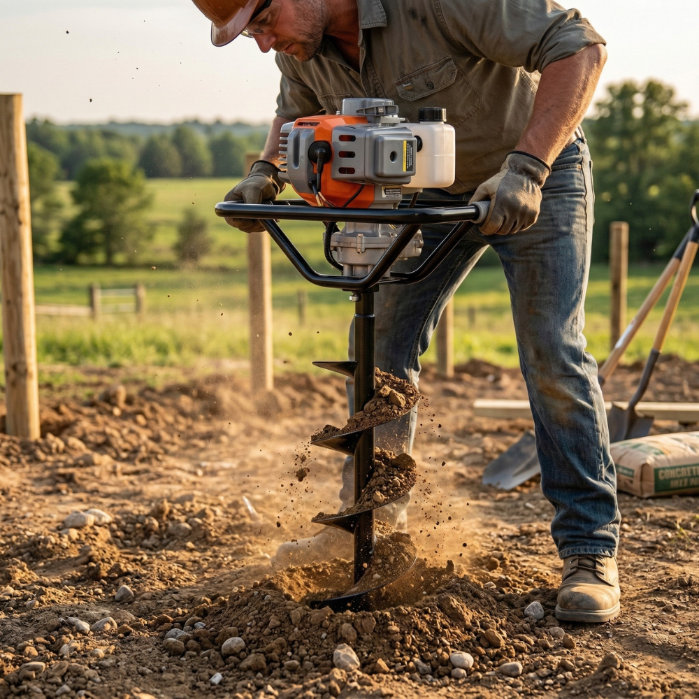 Perfuradora de Solo a Gasolina 55cc 2.0HP/CV EA52P200 Broca de 20 Tekna