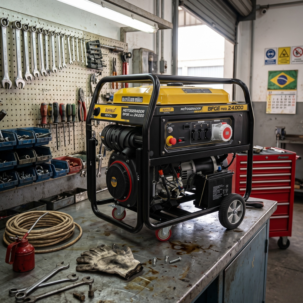 Gerador a Gasolina 24,0 kVA 999cc Trifásico 220/380V Partida Elétrica BFGE 24.000 Rental Trifasico 380V Buffalo