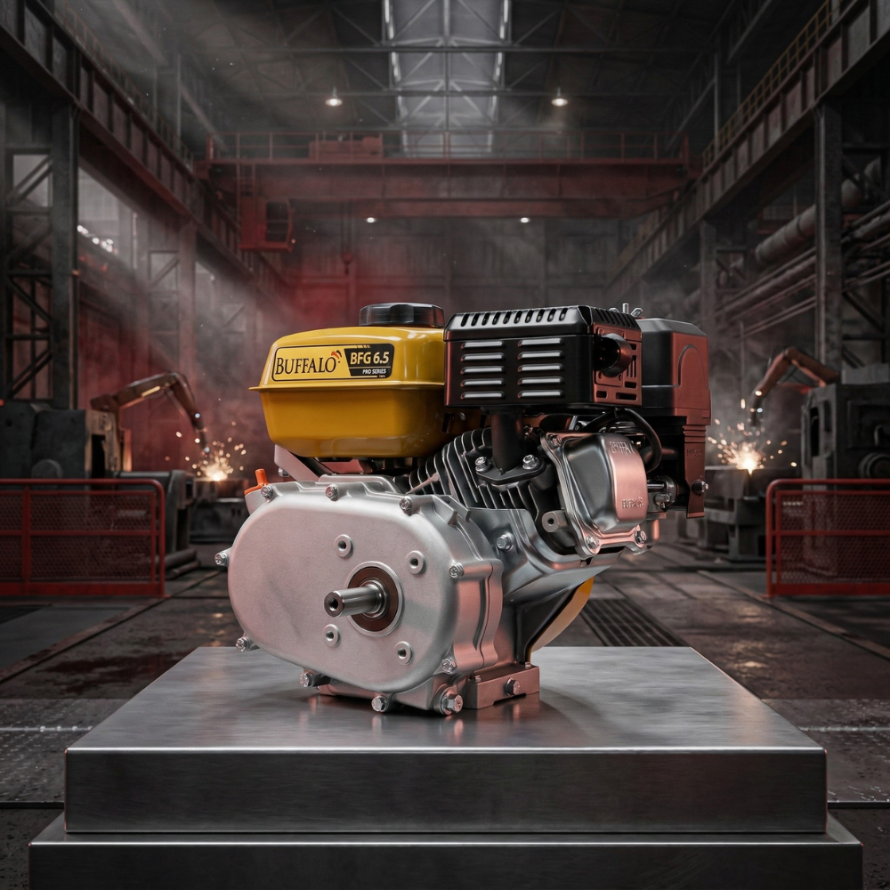 Motor Gasolina Estacionário BFG6.5CV 4T Estacionário Partida Manual com Embreagem e Redutor Buffalo
