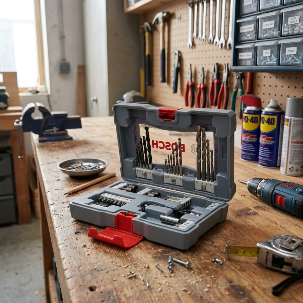 Jogo de Brocas Multimaterial Bosch Premium 50 Peças Com Maleta