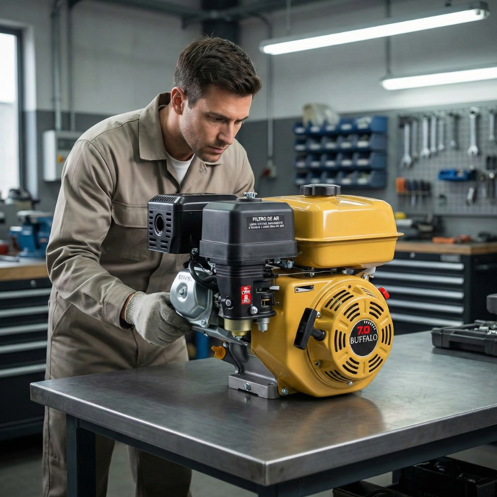 Motor Estacionário a Gasolina Partida Manual BFG 7.0HP/7.0CV 208cc Buffalo