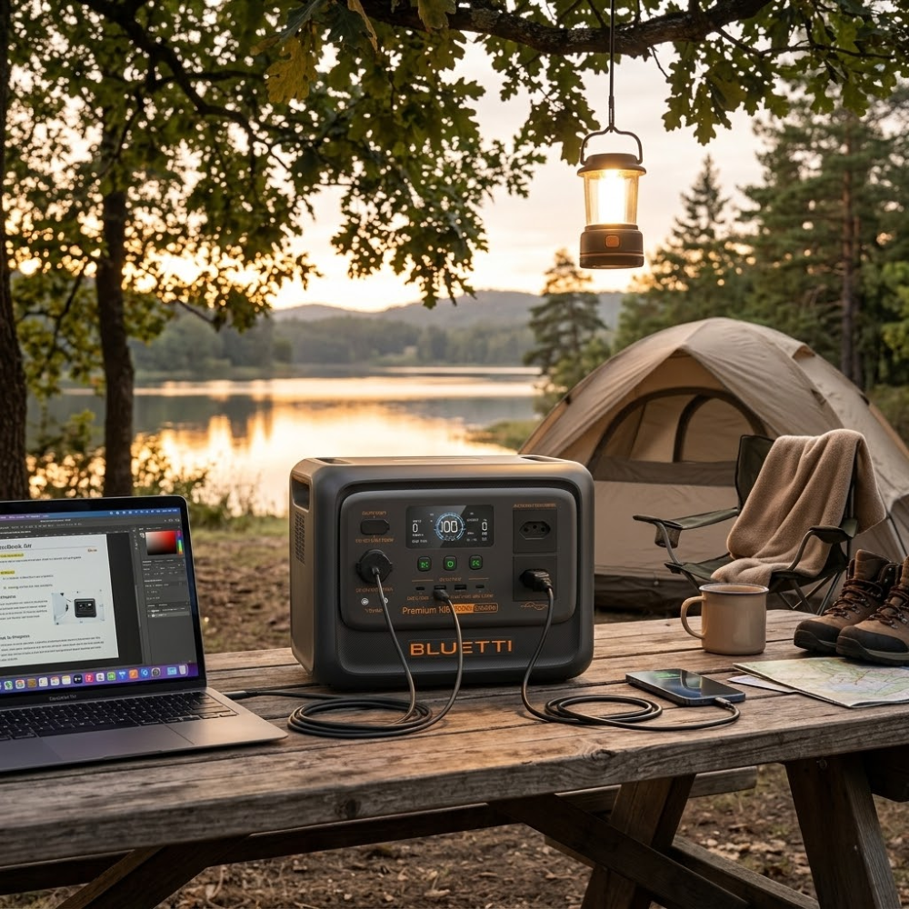 ESTAÇÃO DE ENERGIA GERADOR SOLAR BLUETTI PREMIUM 100 V2 127V 2.000W