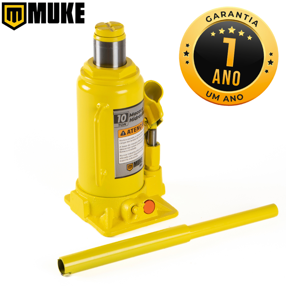 Macaco Hidráulico Tipo Garrafa 10 Toneladas Muke Tools
