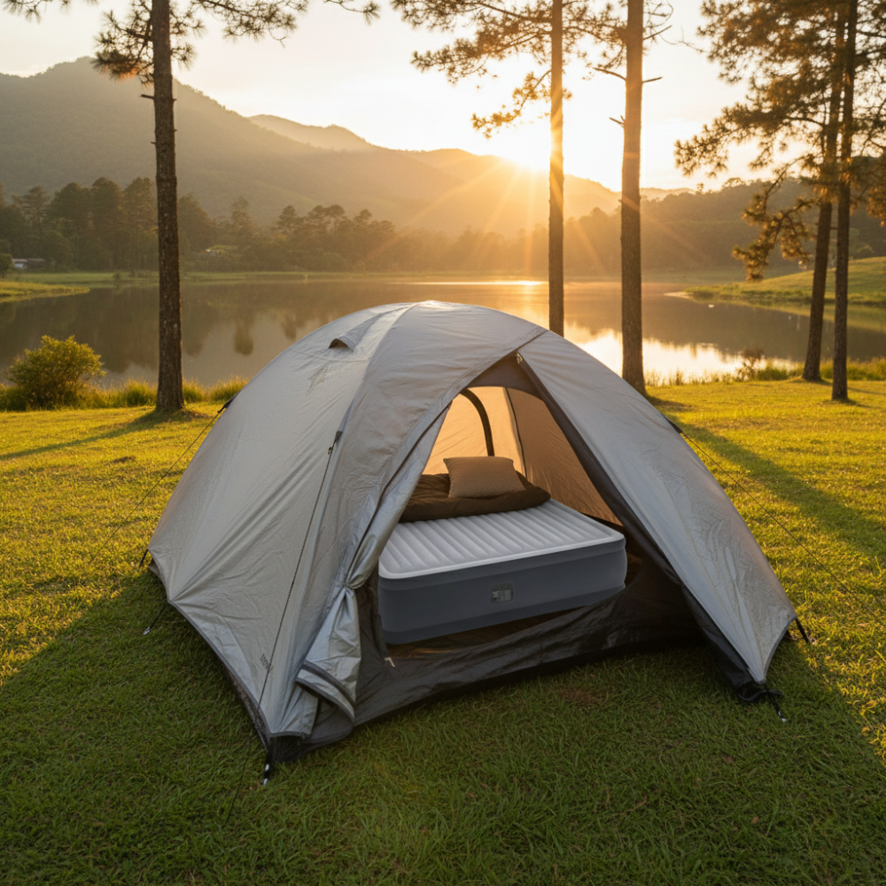 Barraca 6 Pessoas Onix Blackout com Colchão Casal Com Bomba 127 Nautika