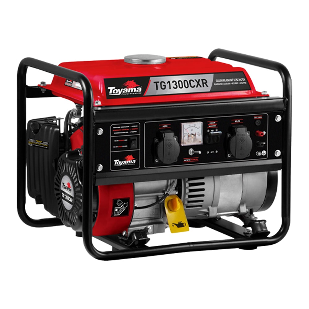 Gerador de energia a gasolina TG1300CXR 1.25kva 115/230v partida manual retrátil Toyama