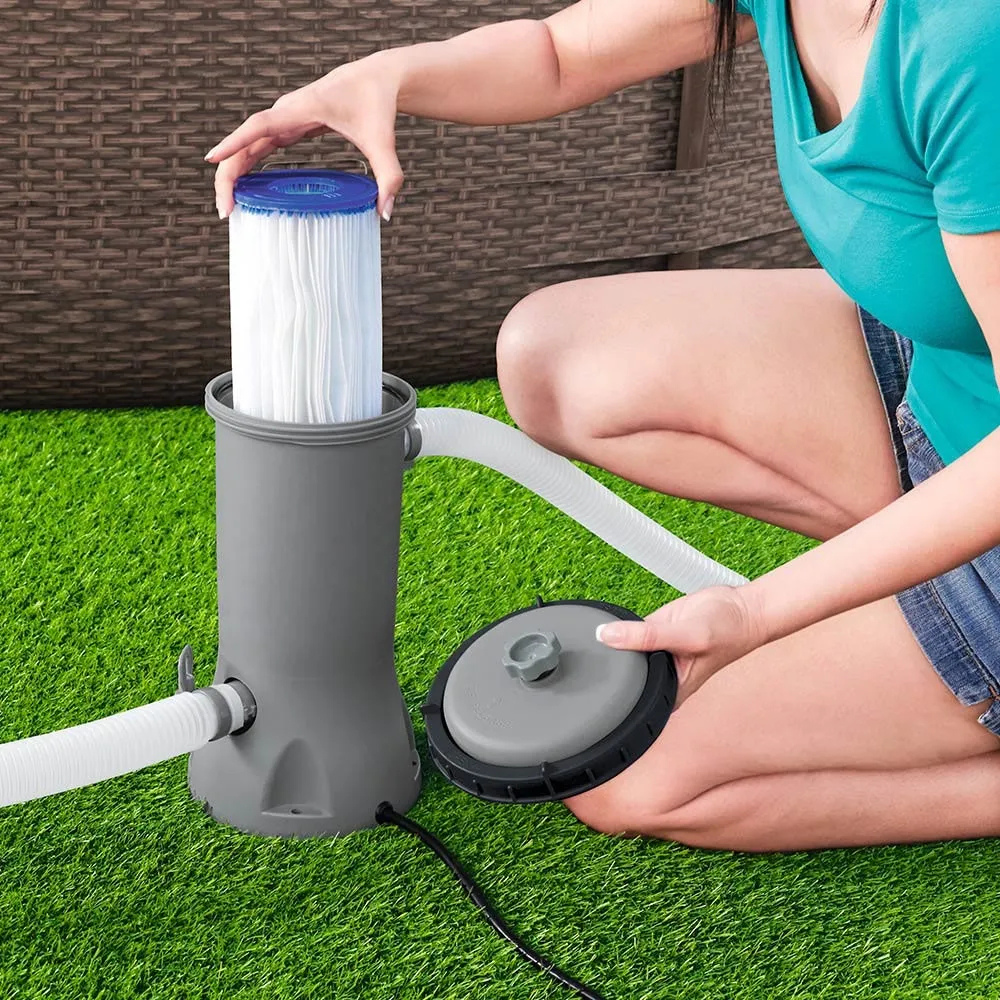 Kit Bomba Filtrante Intex 3.785 L/H para Piscinas com 3 Cartuchos Refil Tipo A