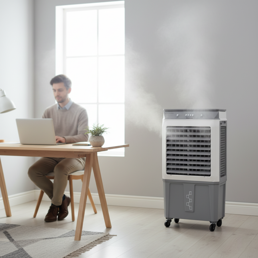 Climatizador de Ar Frio Portátil Itatiaia 40L 4 em 1 - Resfria, Umidifica, Filtra, Ventila