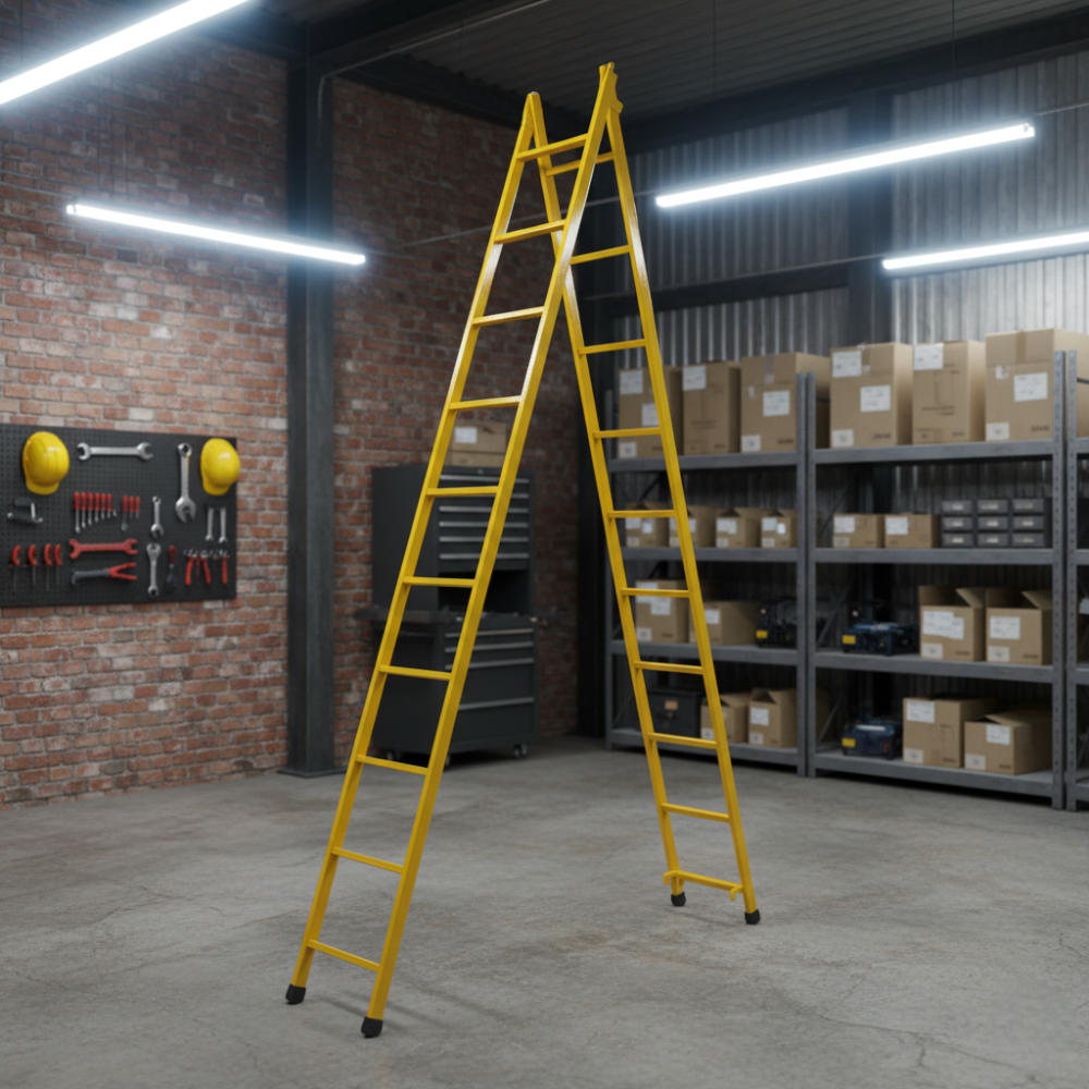 Escada Extensiva 10/20 Degraus 5,25 metros Multifuncional 3 em 1 em Aço