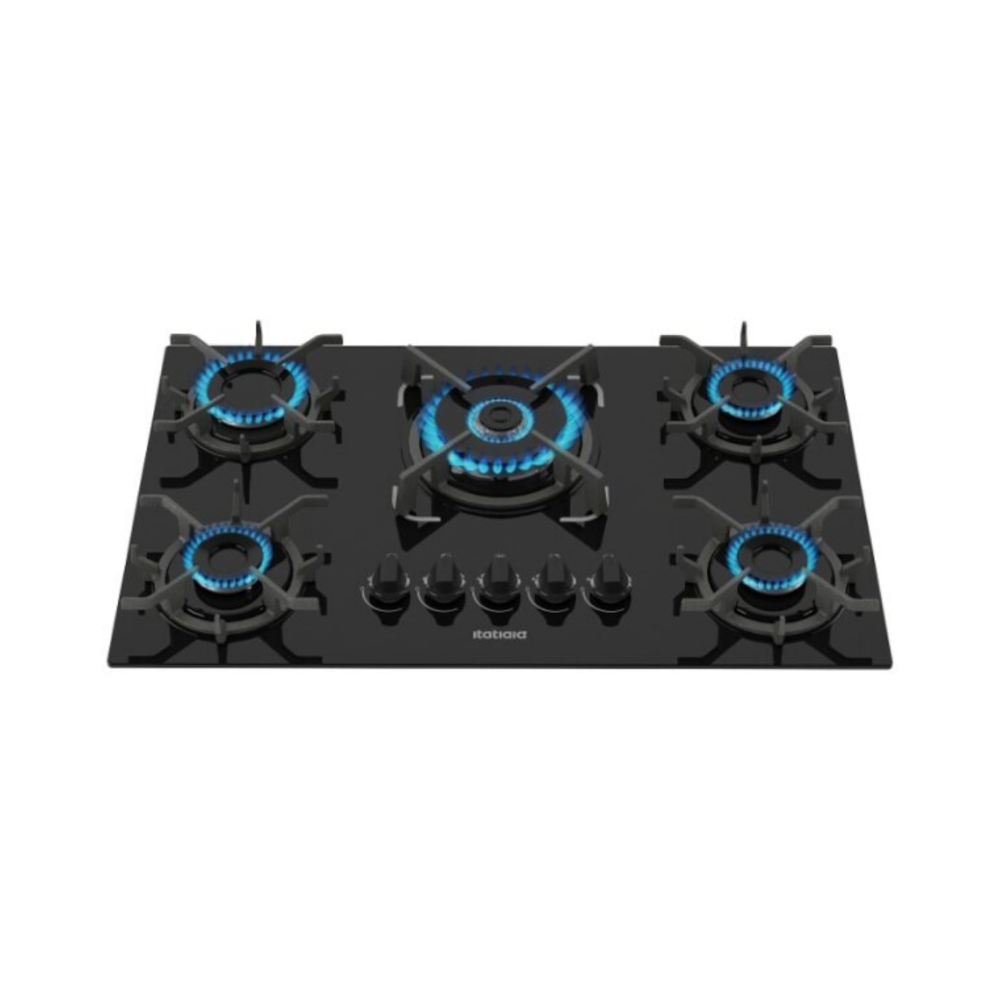 Kit Balcão Cooktop Itatiaia com 1 Porta Branco e Fogão Cooktop 5 Bocas