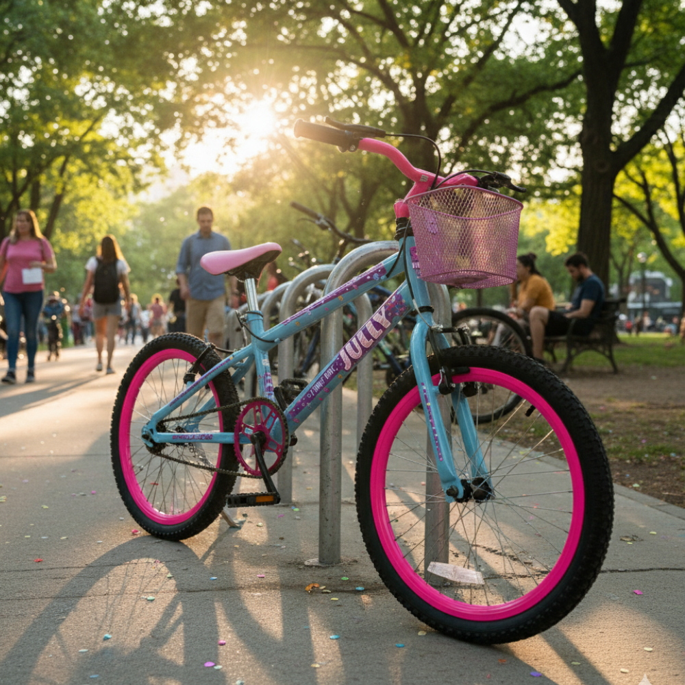 Bicicleta Infantil Aro 20 Colli Jully Com Cestinha e Freios V-Brake