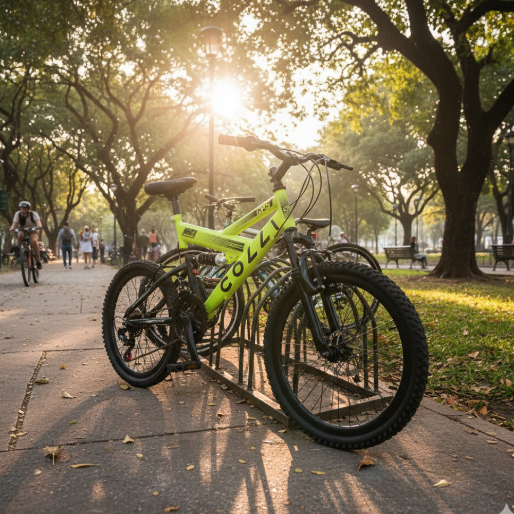 Bicicleta Aro 20 Infantil Colli GPS Dupla Suspensão 21 Marchas