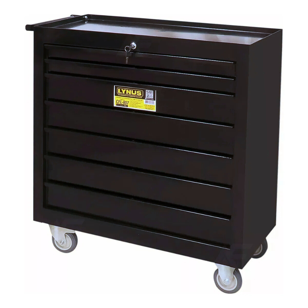 Carrinho de Ferramentas 7 Gavetas Com Caixa Sanfonada 5 Gavetas Lynus